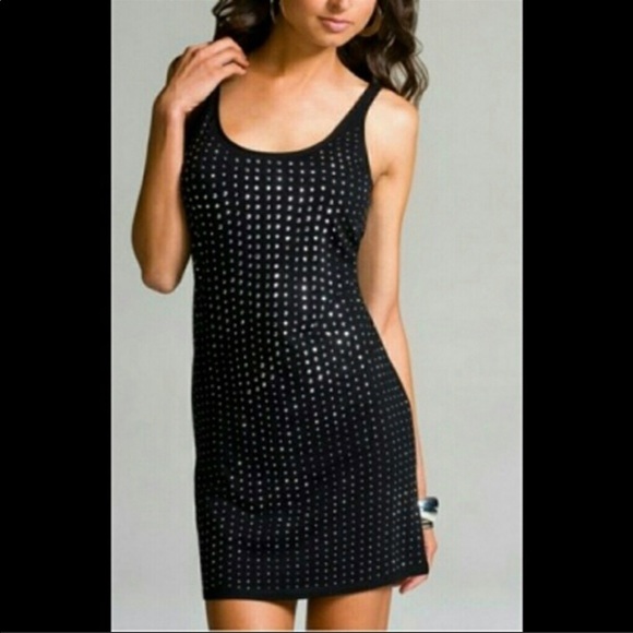Express Dresses & Skirts - Express black silver studded tank dress size M